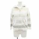 【中古】ジェラートピケ ベイビー&キッズ gelato pique Baby&Kids ジュニア5ボーダーパーカー パジャマ 部屋着 ナイトウェア ロゴ刺繍 M...