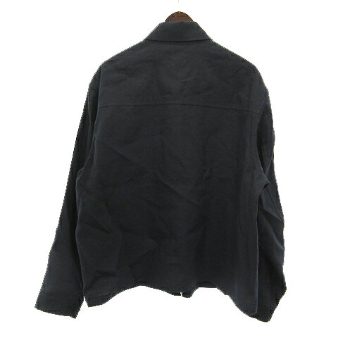 【中古】未使用品 アーニーパロ Ernie Palo タグ付き 25SS Wool Linen Zip Blouson ジップアップ ジャケット ネイビー 紺 48 EP09BL01 メンズ 【ベクトル 古着】 250423