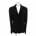 【中古】エルマノシェルビーノ ERMANNO SCERVINO テーラードジャケット 総裏 3B ストレッチ 42 黒 ブラック /HO レディース 【ベクトル 古着】 250523(4)