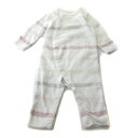 【中古】ジェラートピケ ベイビー&キッズ gelato pique Baby&Kids ベビー ロンパース ボーダー 70-80 ホワイト キッズ 【ベクトル ...