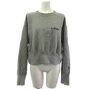 【中古】ラ ユット La HUTTE スウェット トレーナー クロップド ショート グレー F レディース 【ベクトル 古着】 250527