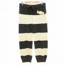 【中古】ジェラートピケオム GELATO PIQUE HOMME ベビモコジャガードロングパンツ 部屋着 ナイトウェア イージー ボーダー L 緑 グリーン 白 ホワイト PMNP244931 /FF ■GY99 メンズ 【ベクトル 古着】 250709