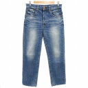 【中古】レッドカード RED CARD デニムパンツ ジーンズ ストレート ボタンフライ シンチバック 25 インディゴブルー /GV レディース 【ベクトル ...