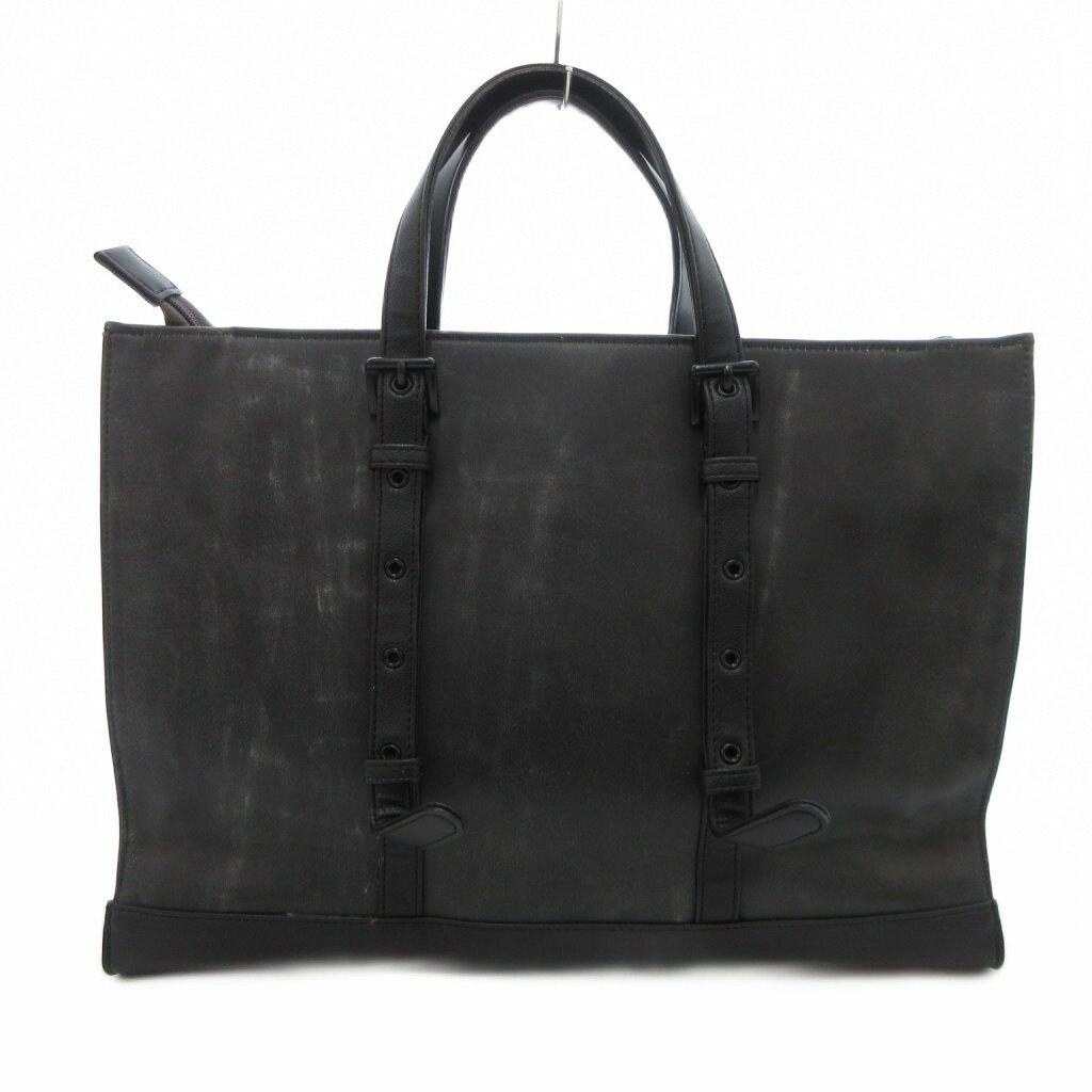 【中古】タケオキクチ TAKEO KIKUCHI ブリーフケース トートバッグ レザーハンドル グレー /JS ■GY45 メンズ 【ベクトル 古着】 250819