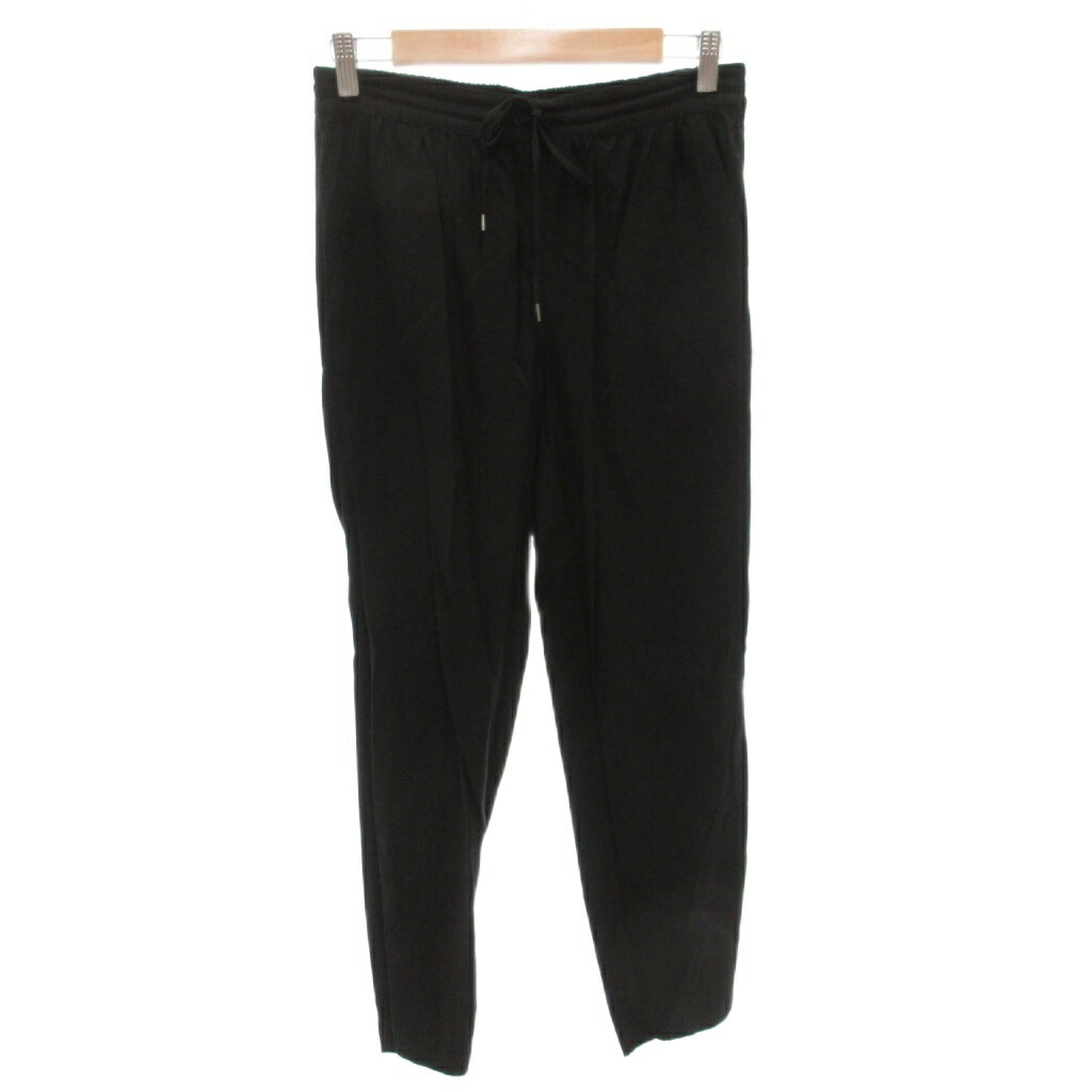 スローブ イエナ SLOBE IENA パンツ スラックス イージー ドローストリング 38 黒 ブラック /FF レディース 251029