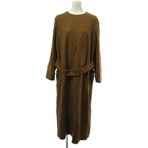 【中古】レキップヨシエイナバ L'EQUIPE YOSHIE INABA ワンピース ロング ウール 長袖 カシミヤ混 ブラウン 茶 13 【ベクトル 古着】 251119