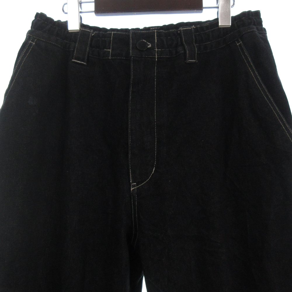 【中古】サムワンライフ someonelife デニム パンツ ジーンズ ワイド ステッチ イージー 2 黒 ブラック メンズ 【ベクトル 古着】 260422