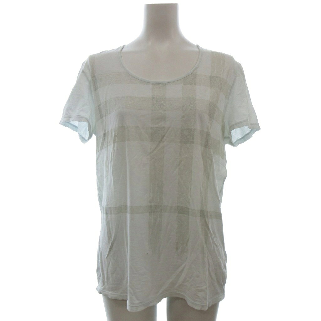 中古 バーバリー ロンドン BURBERRY LONDON カットソー 半袖 チェック柄 ラメ 2 水色系 GY09 レディース auc-vector-21215030 ブランド古着の買取販売ベクトル パッケージ画像