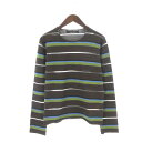 コムデギャルソンオムプリュス COMME des GARCONS HOMME PLUS セーター ニット カットソー 長袖 ウール混 丸首 ボーダー PN-N007 茶 ブラウン メンズ 【中古】【ベクトル 古着】 170829 ブランド古着ベクトルプレミアム店
