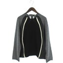 コムデギャルソンオムプリュス COMME des GARCONS HOMME PLUS セーター ニット 長袖 ウール 配色 プルオーバー 黒 グレー オフ白 メンズ 【中古】【ベクトル 古着】 171028 ブランド古着ベクトルプレミアム店