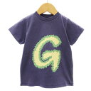 【中古】未使用品 グラミチ GRAMICCI タグ付き キッズ ファジーGロゴ Tシャツ KIDS FUZZY G-LOGO TEE G3SK-T057-K パープルピグメント 100 キッズ 【ベクトル 古着】 230706