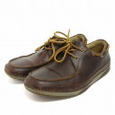 【中古】クラークス clarks アクティブエア レザー デッキシューズ 茶 ブラウン UK8.5 27cm 靴 ■SM1 メンズ 【ベクトル 古着】 240314