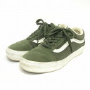 【中古】バンズ VANS オールドスクール スニーカー ボア スエード 508182 カーキ 23.5cm レディース 【ベクトル 古着】 240329