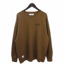 【中古】ダブルタップス WTAPS 21AW CLUB CREW NECK トレーナー スウェット 長袖 ロゴ 刺繍 裏起毛 212ATDT-CSM14 茶 ブラウン 02 ■SM1 メンズ 【ベクトル 古着】 240419