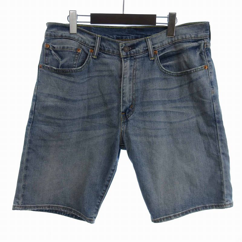 【中古】リーバイス Levi's 505 デニムショーツ ショートパンツ ジーンズ ワイド コットン 青 インディゴ 34 ■GY09 メンズ 【ベクトル 古着】 241219