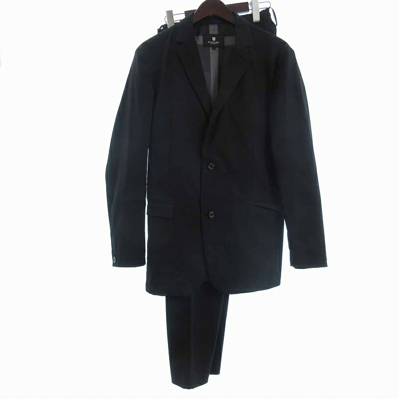 【中古】ブラックレーベルクレストブリッジ BLACK LABEL CRESTBRIDGE カジュアルスーツ セットアップ テーラードジャケット イージーパンツ 黒 ブラック L LL メンズ 【ベクトル 古着】 250126
