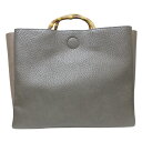 【中古】アメリカンラグシー AMERICAN RAG CIE トートバッグ バンブーハンドル 皮革 鞄 ベージュ ブラウン ■GY18 X レディース 【ベクト...