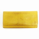 【中古】フェリージ Felisi 長財布 ウォレット お札入れ 小銭入れ フラップ レザー 黄色 イエロー 小物 ■GY18 レディース 【ベクトル 古着】 2...