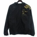 【中古】デサント DESCENTE ウィンドブレイカー パーカー ジップアップ 長袖 プリント DMMOJF34 黒 ブラック M メンズ 【ベクトル 古着】 ...