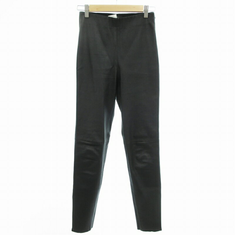 【中古】マックスマーラ ウィークエンドライン MAX MARA WEEKEND LINE フェイクレザーパンツ スキニー ストレッチ 40 黒 ブラック /GV ■GY03 レディース 【ベクトル 古着】 250331