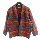 【中古】フラッシュバック flashback ヴィンテージ 80s 90s ジャケット ネイティブ ショールカラー 長袖 赤 レッド ☆AA★ メンズ 【ベクトル 古着】 250410(4)