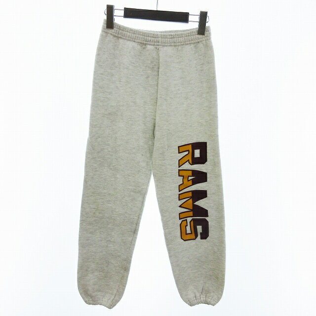 【中古】ジャージーズ jerzees 80s 90s Vintage スウェットパンツ 裏起毛 プリント RAMS グレー L キッズ 【ベクトル 古着】 250416