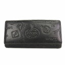 【中古】ロエベ LOEWE ロゴマニア 160周年記念 長財布 フラップ 型押し レザー 黒 ブラック ☆AA★ レディース 【ベクトル 古着】 250423(4)