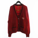 【中古】ヒューマンメイド HUMAN MADE CAR CLUB CARDIGAN ニットカーディガン 前開き Vネック 刺繍 グラフィック ウール HM28C...