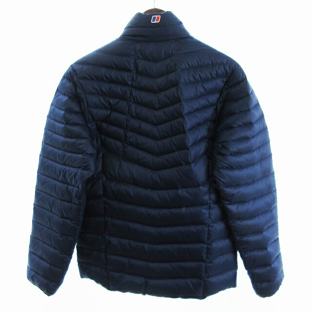 【中古】バークハウス berghaus TEPHRA REFLECT JACKET ダウンジャケット ブルゾン ジップアップ ワンポイント 22294 紺 ネイビー USA S メンズ 【ベクトル 古着】 250516