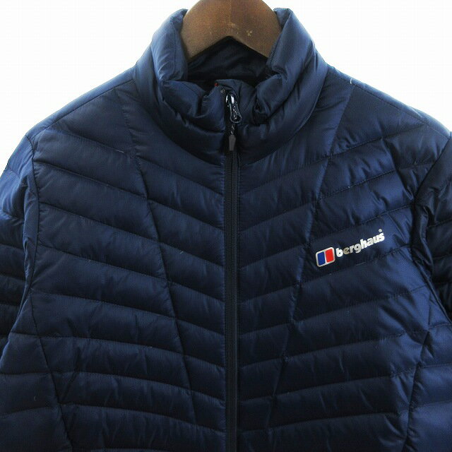【中古】バークハウス berghaus TEPHRA REFLECT JACKET ダウンジャケット ブルゾン ジップアップ ワンポイント 22294 紺 ネイビー USA S メンズ 【ベクトル 古着】 250516