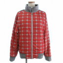【中古】ルコックスポルティフ le coq sportif GOLF COLLECTION 美品 リバーシブル中綿ジャケット ブルゾン 切替 ロゴ刺繍 赤系 M...