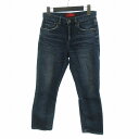 【中古】ビームス BEAMS レッドカード RED CARD ボーイフレンドデニム パンツ ジーンズ テーパード クロップド 23 青 ブルー レディース 【ベ...