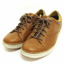 【中古】クラークス clarks UNSTRUCTURED スニーカー シューズ ローカット レザー 茶 ブラウン UK7.5 メンズ 【ベクトル 古着】 250630