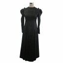 【中古】未使用品 ハーリップトゥ Her lip to タグ付き Date Night Polka-dot Dress ワンピース 長袖 ロング ドット柄 1234305153 黒 ブラック S ■FF レディース 【ベクトル 古着】 250713(4)