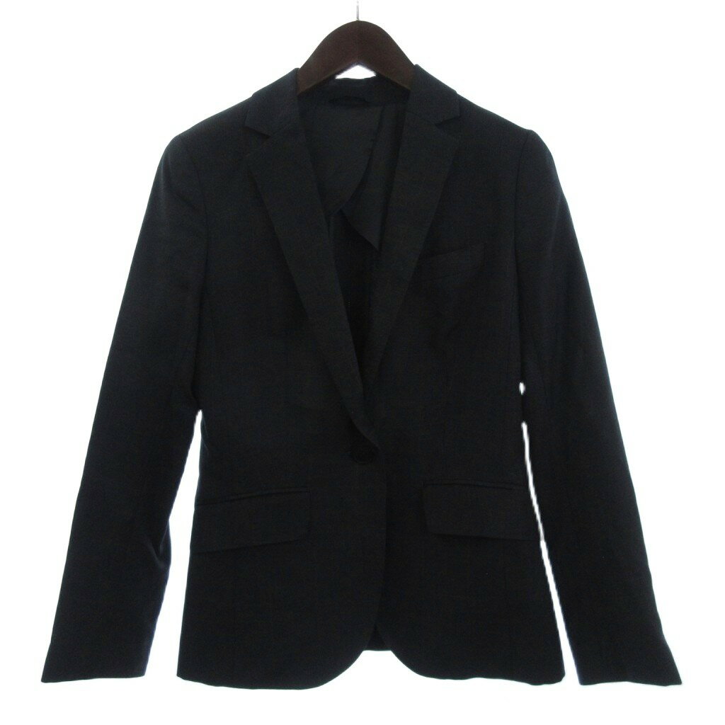 【中古】ザ・スーツカンパニー THE SUIT COMPANY スーツ セットアップ テーラードジャケット ブレザー シングル 1B 背抜き パンツ スラックス ジップフライ ウール グレンチェック グレー 40■FF メンズ 【ベクトル 古着】 250826