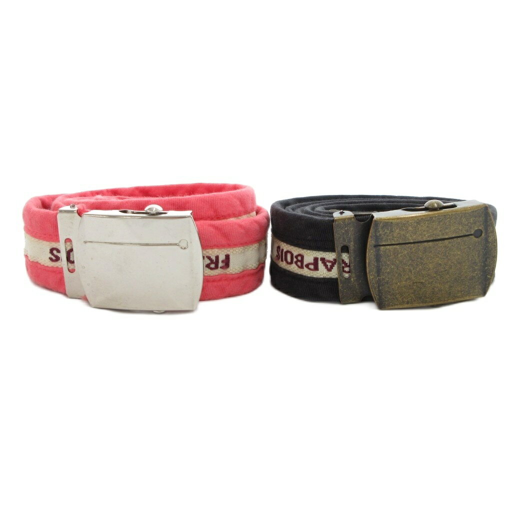 【中古】フラボア FRAPBOIS 2点セット まとめ ベルト ロゴ 黒 ブラック ピンク /JS ■FF レディース 【ベクトル 古着】 250923