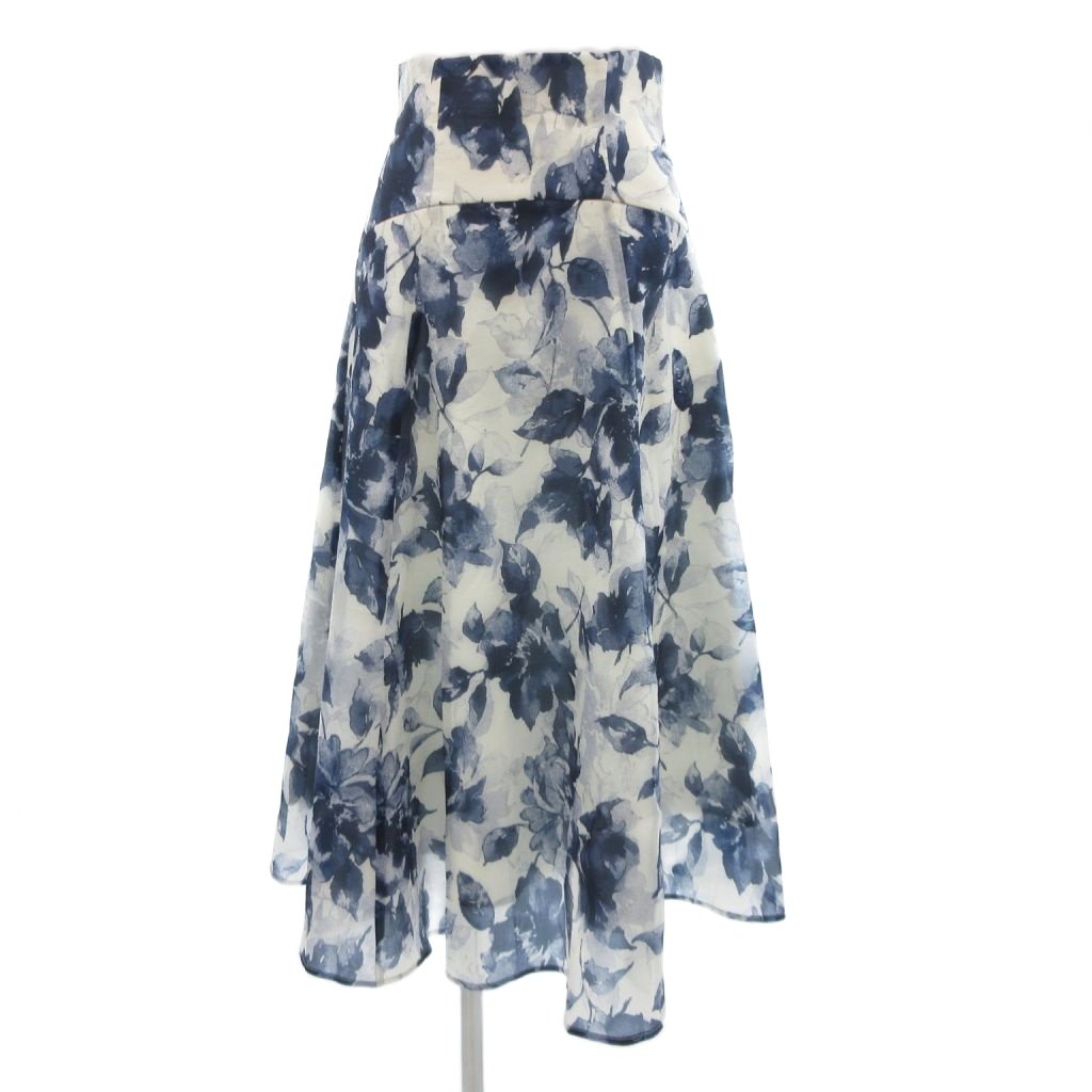 【中古】ノエラ Noela 2点セット まとめ フレアスカート ひざ丈 花がら S 紺 ネイビー グレー /JS ■FF レディース 【ベクトル 古着】 250922
