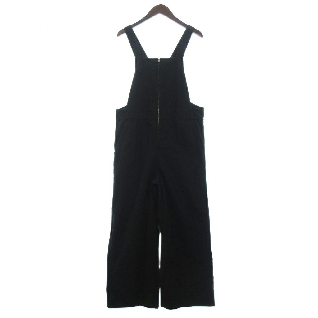 【中古】ハク スーパーハッカ H.A.K オーバーオール ワイドパンツ フロントジッパー 黒 ブラック レディース 【ベクトル 古着】 251002