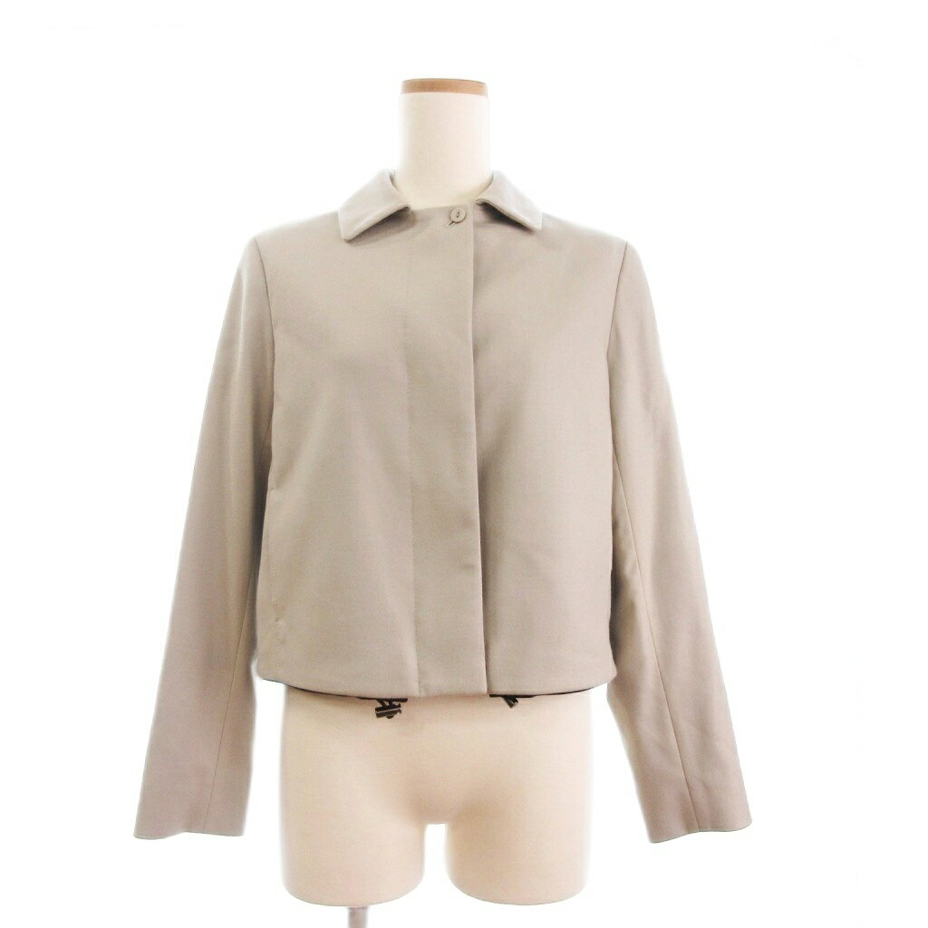 【中古】ケーティー キヨコ タカセ K.T KIYOKO TAKASE Botto Giyseppe ショートジャケット ブルゾン 長袖 無地 総裏 ウール 01-13JN04 アイボリー 9 レディース 【ベクトル 古着】 251021(4)