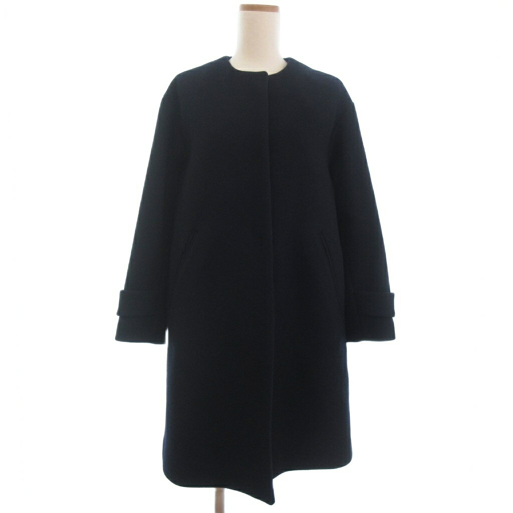 【中古】未使用品 グリーンレーベルリラクシング ユナイテッドアローズ green label relaxing ソフトメルトン Aライン コート 3625-137-1948 紺 ネイビー 36 レディース 【ベクトル 古着】 251101