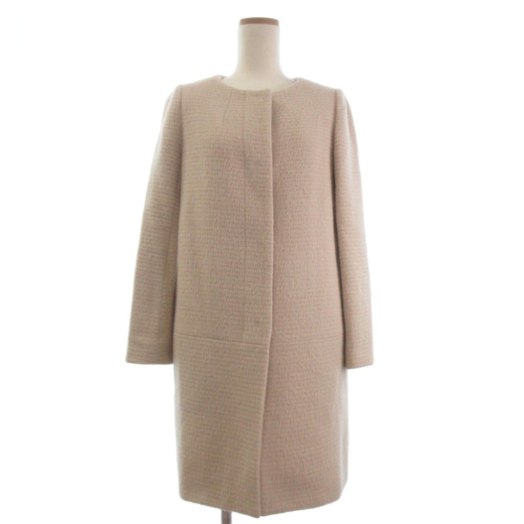 【中古】スピック＆スパン ノーブル Spick&Span Noble ノーカーラーコート ロング丈 長袖 アイボリー 36 レディース 【ベクトル 古着】 260107ブランドスピック＆スパン ノーブル Spick&Span Noble表記...