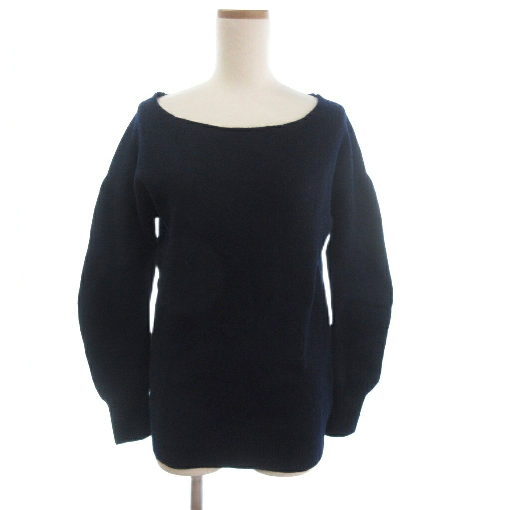 【中古】ドゥロワー Drawer ニット セーター 長袖 ウール 紺 ネイビー 1 ■TC レディース 【ベクトル 古着】 260114