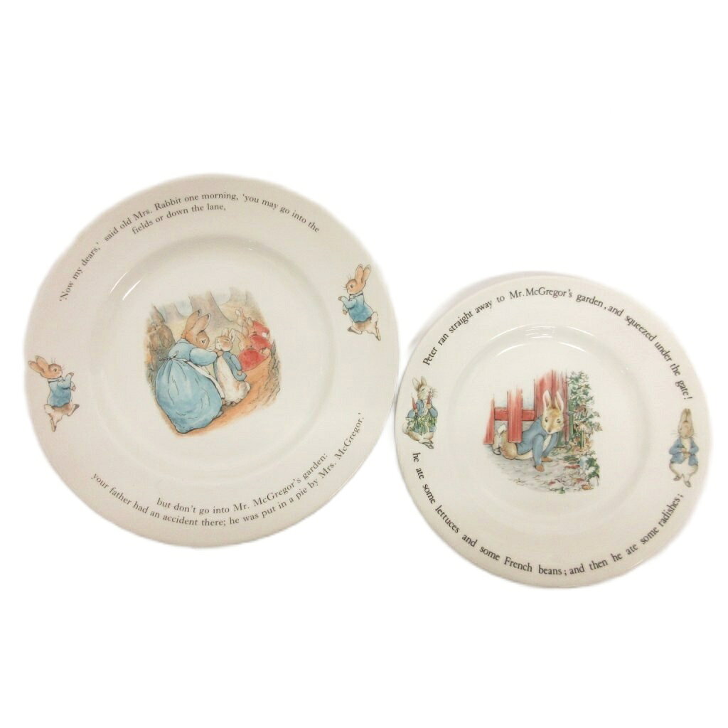 【中古】ウェッジウッド WEDGWOOD 2点 セット 平皿 プレート ピーターラビット 白 ホワイト 食器 その他 【ベクトル 古着】 260701
