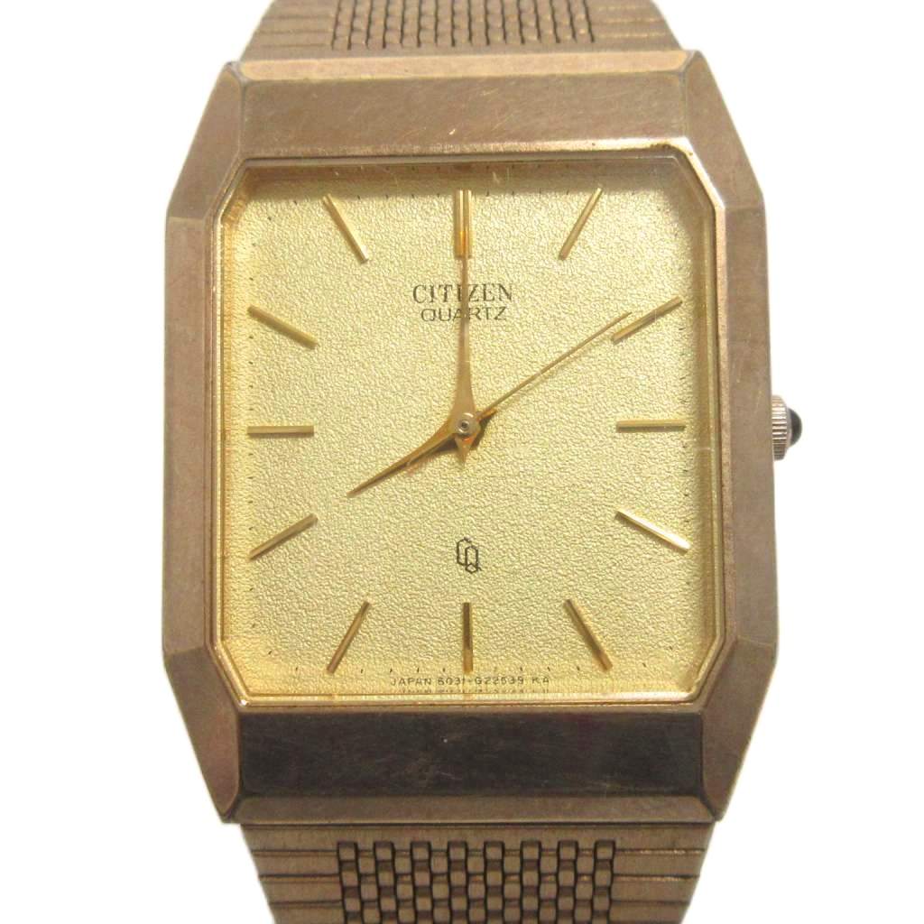 SWATCH - 【中古】シチズン CITIZEN 腕時計 クオーツ 3針 スクエア アナログ T4-G02778 ゴールドカラー ウォッチ ジャンク ■GY99 メンズ 【ベクトル 古着】 260310