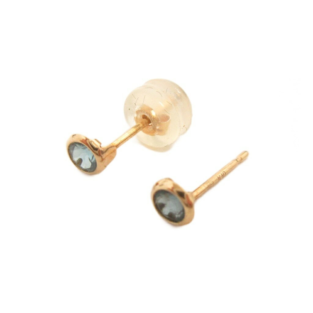 Amethyst - 【中古】ザ キッス THE KISS ピアス スタッド K10 カラーストーン 総重量0.2g 片耳キャッチ欠損 ゴールド レディース 【ベクトル 古着】 260327