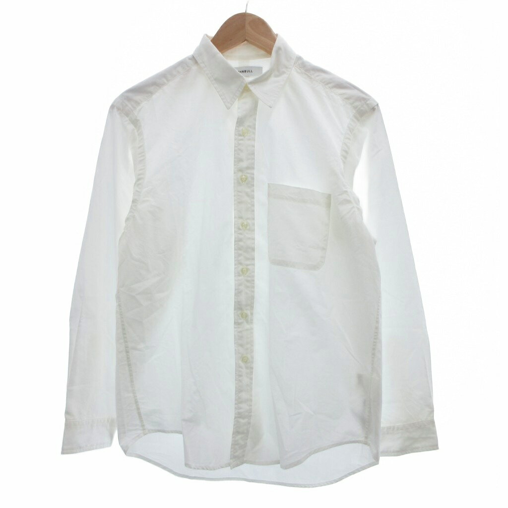 乐天商城 - 【中古】ジョンブル JOHNBULL シャツ S 白 ホワイト 無地 ボタンダウンカラー 長袖 /MG メンズ 【ベクトル 古着】 260407