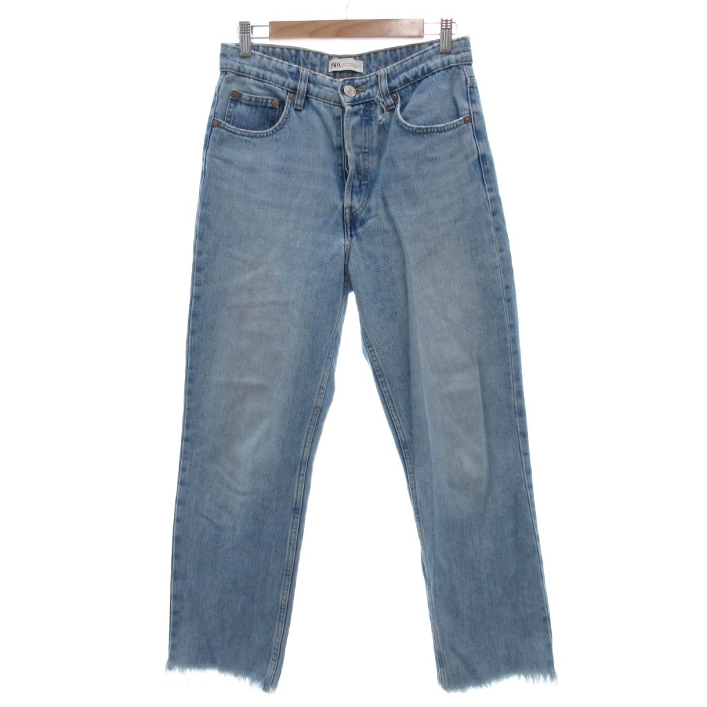[Used] ZARA Denim Pants Jeans EUR38 Blue Cut-off /NL Women's [Vector Used Clothing] 260422