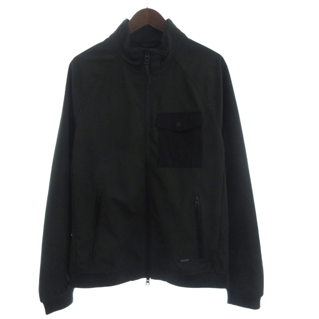 ウールリッチ WOOLRICH SOFT SHELL BOMBER ジャケット ブルゾン フルジップ ポケット WOCPS2582 緑 カーキ M  260428