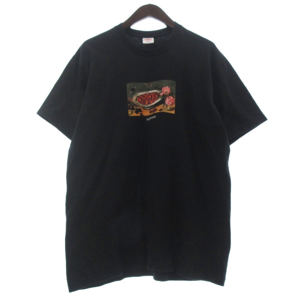 シュプリーム SUPREME STRAWBERRIES TEE Tシャツ カットソー 半袖 プリント コットン 黒 ブラック M メンズ  260510