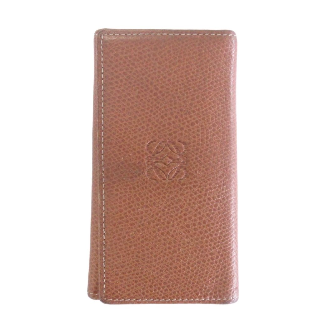 【中古】ロエベ LOEWE アナグラム キーケース 6連 レザー 茶 ブラウン 小物 メンズ レディース 【ベクトル 古着】 260511